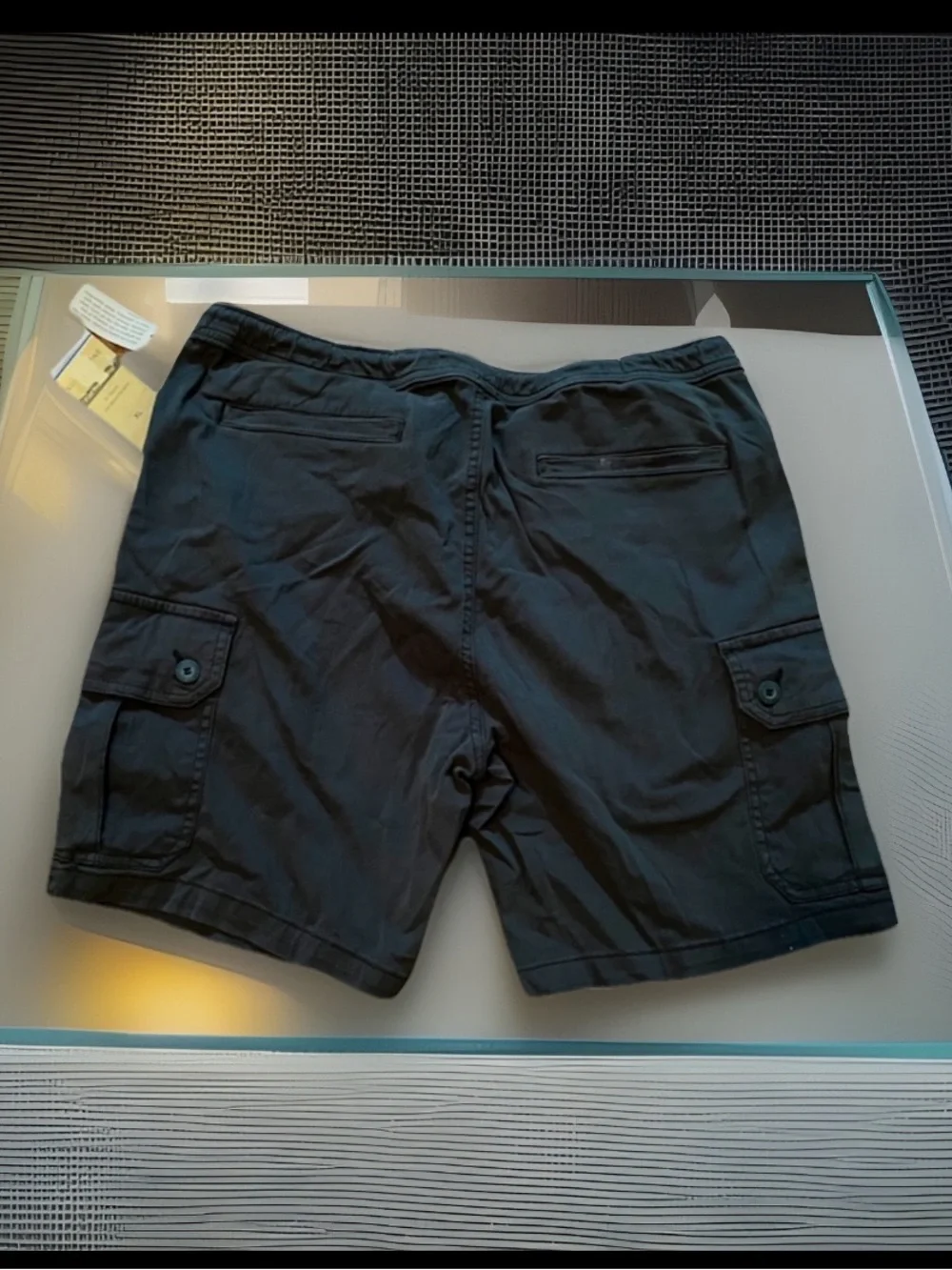 Sun + Stone Men's Cargo Shorts Elastic Waistband W/Drawcord 5 Pockets Sz XL